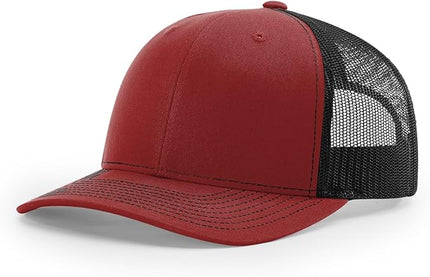 Richardson 112 Trucker Hat - Premium Adjustable Snapback Hat - Structured Six Panel Richardson Blank Caps
