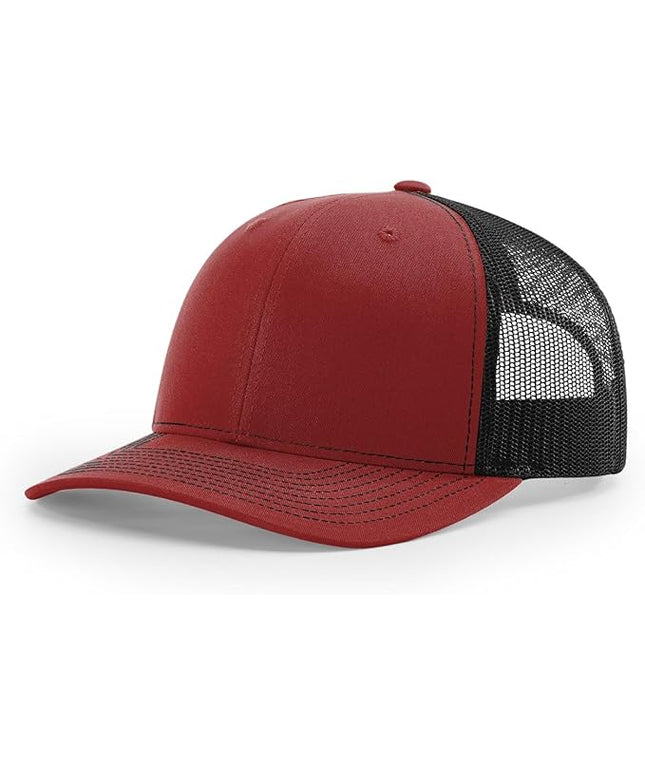 Richardson 112 Trucker Hat - Premium Adjustable Snapback Hat - Structured Six Panel Richardson Blank Caps