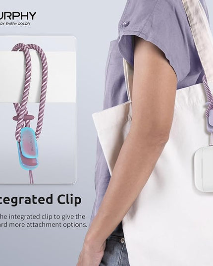 SURPHY 2 Pack Phone Lanyard for Cellphone Case, Phone Wrist Strap for Case, Cellphone Strap with 2-Color Braided, Charm Wrist Lanyard for Women and Men, Lilac & Lilac Purple