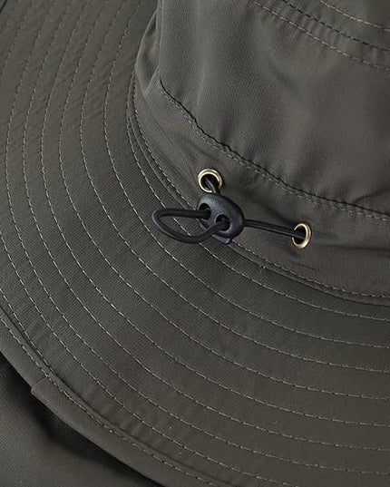 Home Prefer UPF50 Mens Sun Hat with Neck Flap Quick Dry UV Protection Cap Womens Wide Brim Fishing Hat Neck Flap Beach Garden