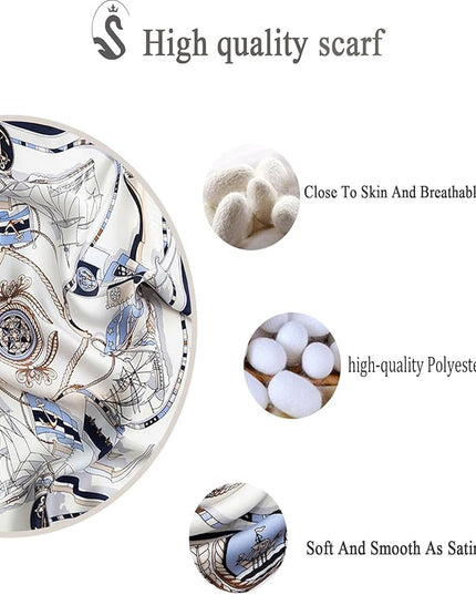Neck Scarf For Womens Silky Head Scarves Hair Bandanas Square Scarf Fashion Accessories lightweight