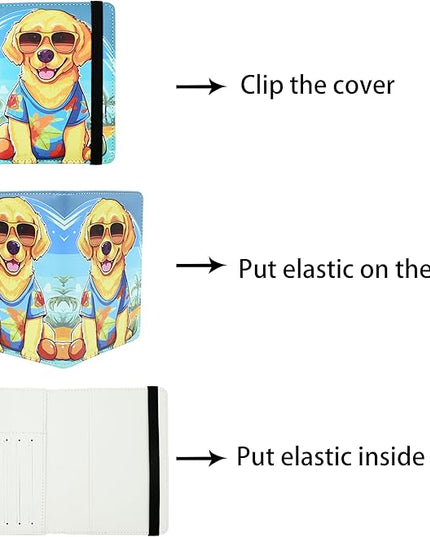 Dog Passport Holder for Women and Men PU Leather Passport Cover for Travel