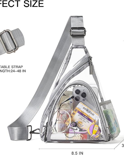 7L Sling Bag For Women Men Backpack Fanny Pack Crossbody Chest Travel Shoulder Belt Bags Purse Handbag PU Leather