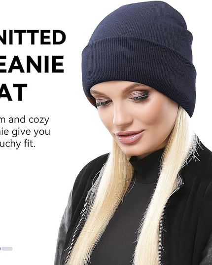 OZERO Winter Beanie Daily Hat - Thermal Polar Fleece Ski Stocking Skull Cap for Men and Women