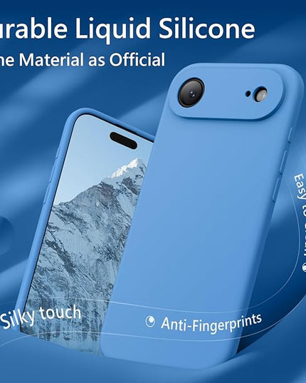 FireNova Magnetic for iPhone Air Case, Compatible with MagSafe, [Integrated Silicone Camera Control Button] [Camera Protection] Microfiber Lining Phone Case for iPhone 17 Air, 6.5", Blue