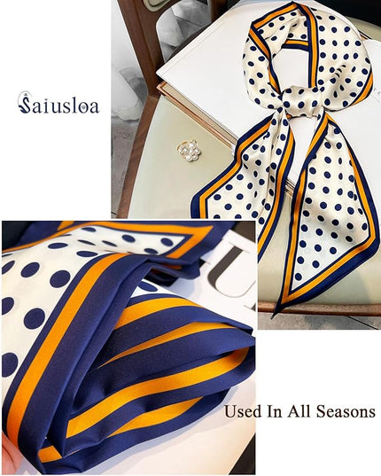 Purse Scarf For Handbags Head Scarves For Women's Hair Bags Scarfs Long Skinny Scarves Fashion Silky