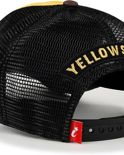 ililily Premium Howels Embroidery Vintage Baseball Cap Distressed Trucker Hat