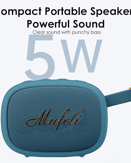 Magnetic Bluetooth Speaker, Mini Portable Speaker, Up to 15H Playtime, IP67 Waterproof and Dustproof, Powerful Sound, for Indoors and Outdoors, Hiking(MF16-BL)