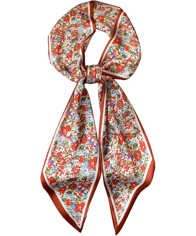 Head Scarf Purse Handle Neck Satin Hair Scarfs For Bag Lightweight Silky Long Thin Women's Fashion Scarves 59 * 5.9”