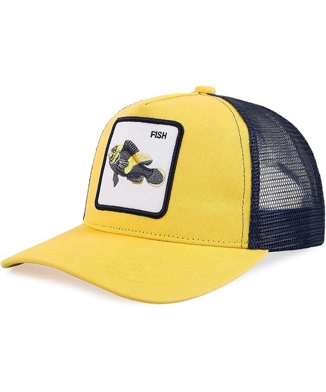 Classic Unisex Various Animal Series Embroidery Farm Adjustable Mesh Snapback Trucker Hat