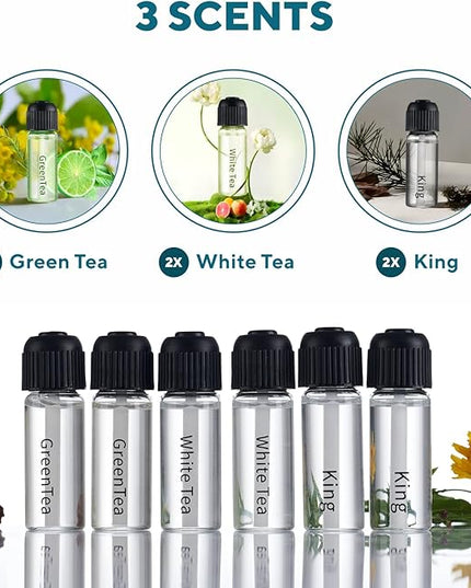 MYZI Car Air Freshener Diffuser, Waterless Diffuser Car Essential Oil Diffuser with 6 Refill Scents, Car Diffuser Air Freshener Car Fragrance Diffuser