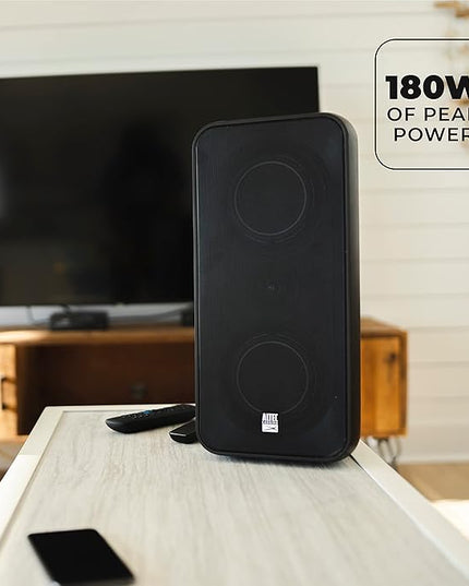 Altec Lansing Shockwave 200 Wireless Party Speaker 180W Bluetooth Speaker with a Long Lasting 12 Hour Battery, Multi LED Party Modes, Multiple bass Boost Modes, Party Sync, AM/FM Radio