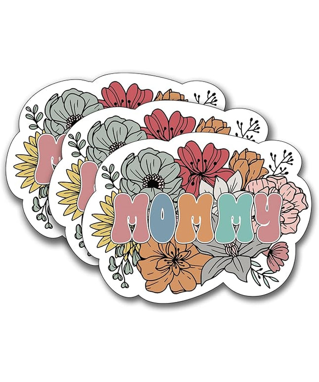 (3Pcs) Mommy Sticker, Decal Gifts Mama, Mom Decorate Books Laptop Phone Water Bottles Kindles Stickers Tumbler Sticker Waterproof Vinyl Decorate Sticker 3" Inch