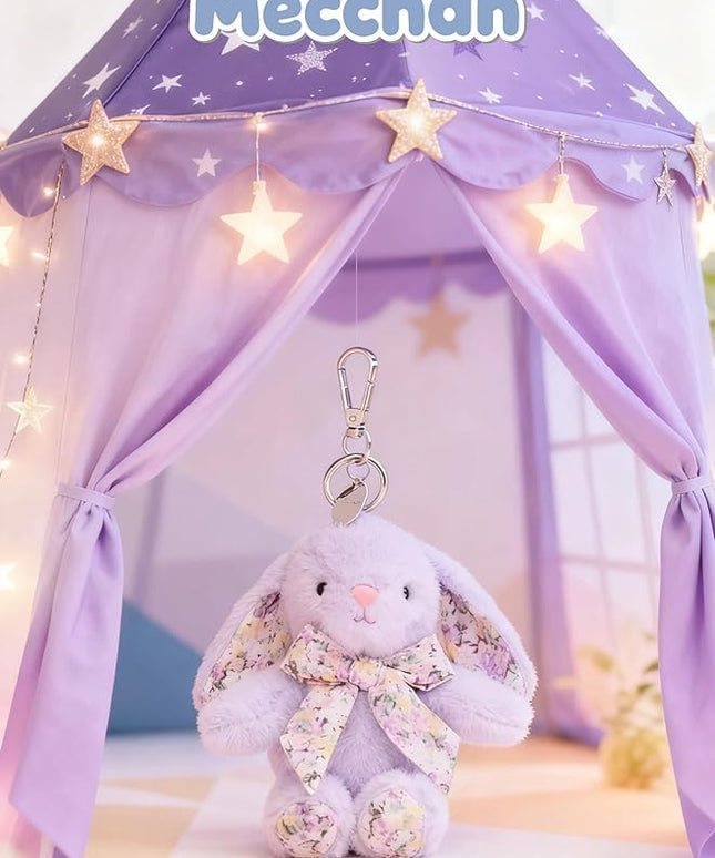 Rabbit Keychain for Backpack, Cute Keychain Bag Charms for Women