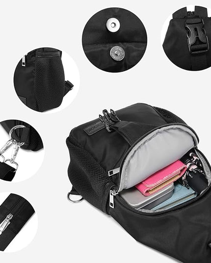LOVEVOOK Sling Bag for Women Casual Daypack Nylon Crossbody Sling Backpack Travel Shoulder Bag Hiking Daypack