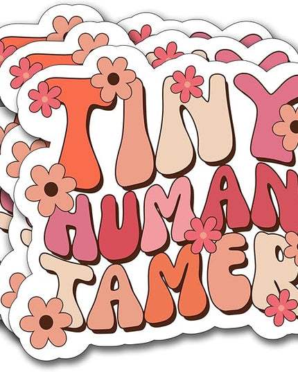 (3Pcs) Tiny Human Tamer Sticker, Decorate Books Laptop Phone Water Bottles Kindles Stickers Tumbler Sticker Waterproof Vinyl Decorate Sticker 3" Inch