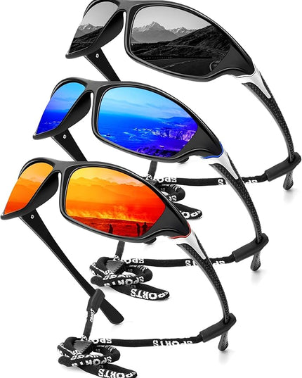 KALIYADI 4 Pack Polarized Sunglasses-Men Sports Sun-glasses: Mens Sunglasses UV Protection for Fishing Driving Cycling