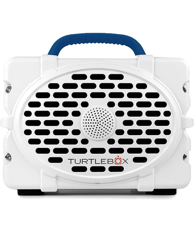 Turtlebox Original Gen 3: Portable Outdoor Bluetooth Speaker – Ultra-Loud (120dB), Waterproof (IP67), Rugged, Impact-Resistant, 3-Day Battery | Party Mode: Unlimited Pairing Stereo, White/Royal Blue