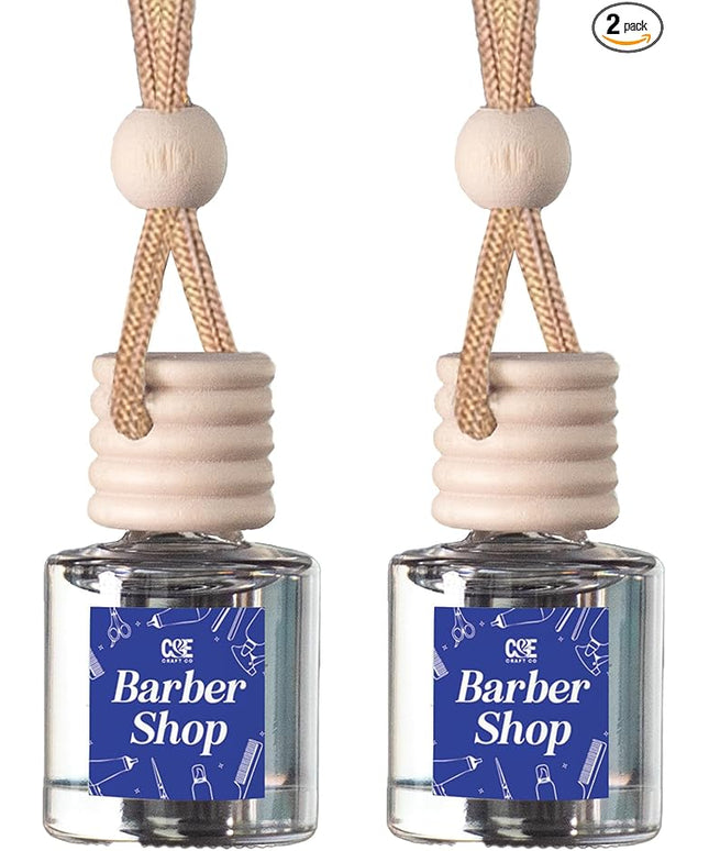 CANDECraftCo Car Air Hanging Fragrance Oil, Car Auto Freshener for Essential Oils, Scents Fragrance Aromatherapy Automobile Diffuser, Long Lasting (Barber Shop)