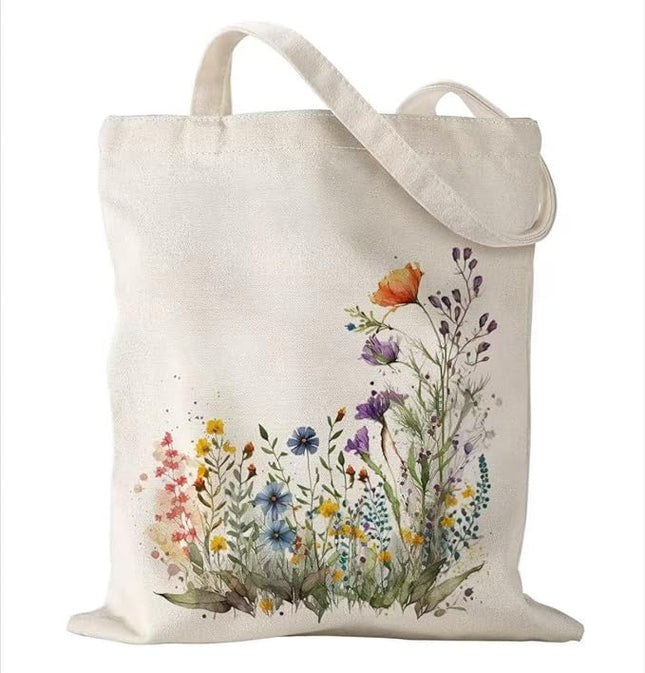 Canvas Tote Bag with Zipper Handles for Women Bridesmaid Birthday Wedding Mother Ladies Shopping Gift Bags