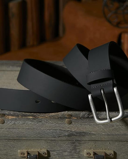 VATAN Men's Genuine Leather Casual Every Day Jeans Belts, Handmade Men Leather Belt with Gift Box