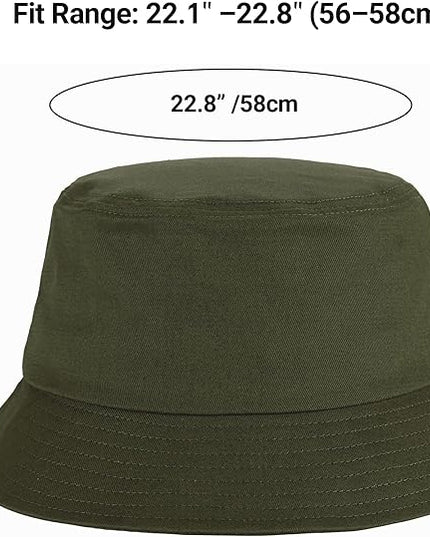 Umeepar Unisex Cotton Packable Bucket Hat Sun Hat Plain Colors for Men Women