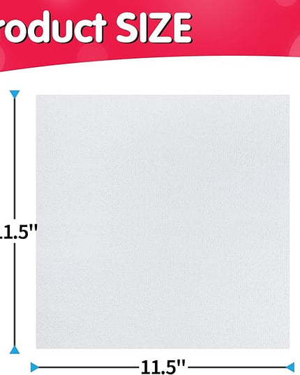 FIXSMITH White Microfiber Cleaning Cloth, Pack of 100, 11.5"X11.5" Cleaning Rags for Housekeeping and Kitchen, Reusable Shop Towels, Microfiber Towels for Cars, Lint Free, Scratch-Free