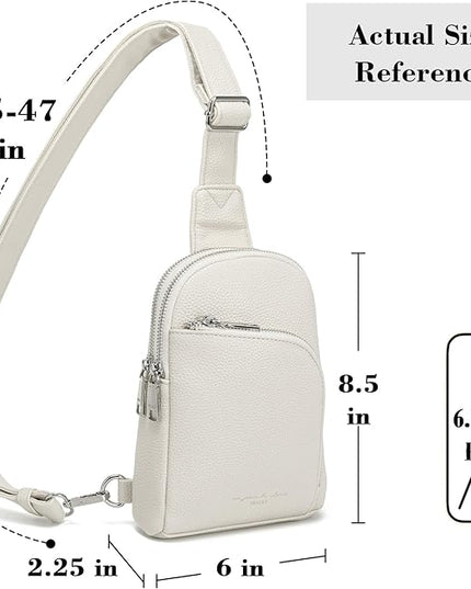 INICAT RFID Blocking Sling Bag Anti Theft Crossbody Bags Women Valentine's Day Gifts Travel Purses Vegan Leather