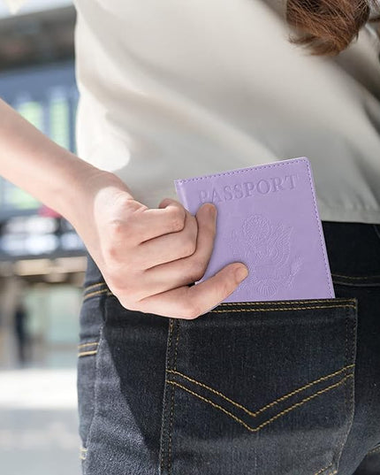 TIGARI Passport Holder for Travel Women Men, Valentines Day Gifts PU Leather Wallet Cover Case Sleeve, Waterproof Protected Document Organizer, Vacation Plane Cruise Travel Essentials