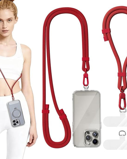 4 Pack Phone Lanyard & Wrist Strap, Cell Phone Lanyard for Around The Neck Adjustable Phone Strap for Most Smartphones