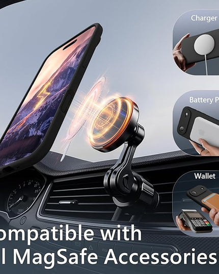 FireNova Magnetic for iPhone Air Case, Compatible with MagSafe, [Integrated Silicone Camera Control Button] [Camera Protection] Microfiber Lining Phone Case for iPhone 17 Air, 6.5", Black
