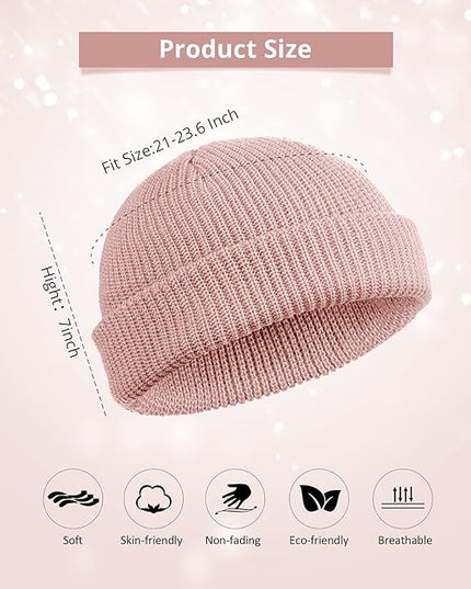 SATINIOR Trawler Beanie Watch Hat Roll-up Edge Skullcap Fisherman Beanie for Women Men