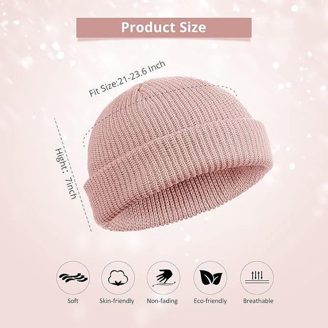 SATINIOR Trawler Beanie Watch Hat Roll-up Edge Skullcap Fisherman Beanie for Women Men