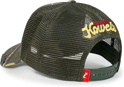 ililily Premium Howels Embroidery Vintage Baseball Cap Distressed Trucker Hat