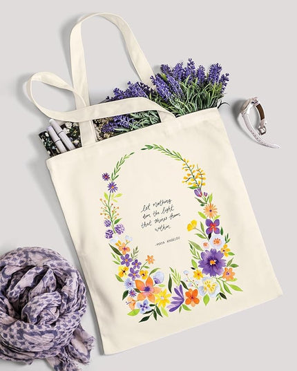 AUSVKAI Canvas Tote Bag for Women, Aesthetic Cute Grocery Grocery Reusable Cotton Gift Bag for Shooping Beach Trendy Gifts