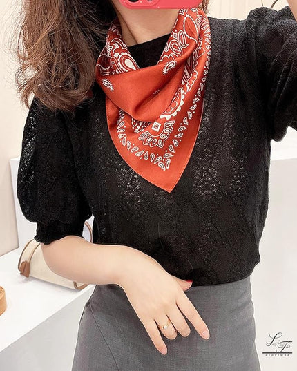 Satin Bandanas Head Scarf For Women Hair Scarves Accessories Lightweight Fashion Wrap Neck Silk Sleeping Headscarf