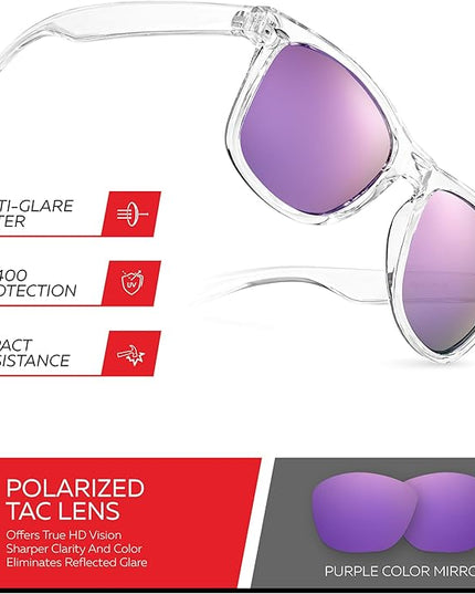 Retro Rewind Polarized Sunglasses for Men and Women - UV Protection Classic Sun Glasses