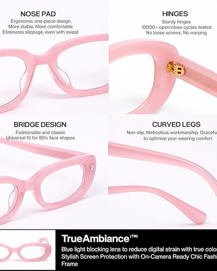 Colorado Home Co Clear Blue Light Blocking Glasses for Computer, Anti Eye Strain Office Screen Glasses for Men & Women