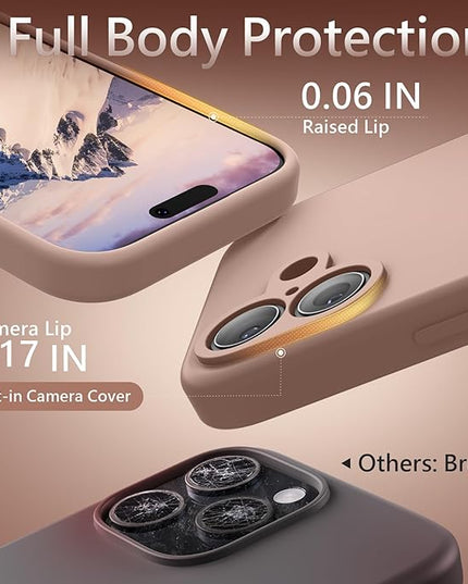 FireNova Magnetic for iPhone 17 Case, Compatible with MagSafe, [Integrated Silicone Camera Control Button] [Camera Protection] Anti-Scratch Microfiber Lining Phone Case, 6.3", Pinksand