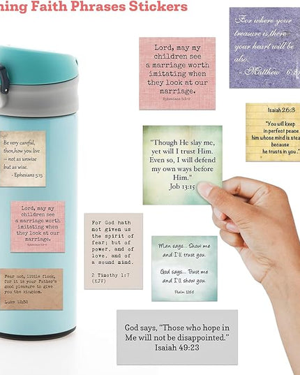 60PCS Bible Verse Stickers: Inspirational Christian Stickers for Women, Men, Teens - Perfect for Water Bottle, Laptop, Bible