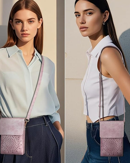 APHISON Small Crossbody Bags for Women Trendy, Leather Phone Wallet Purses Handbags Card Slots with Adjustable Strap