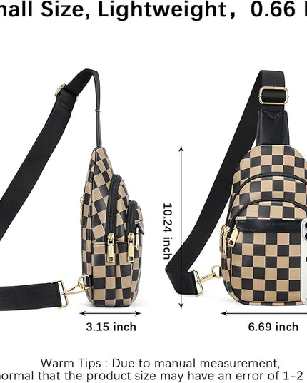 BOSTANTEN Small Sling Bag for Women Leather Crossbody Bags Fanny Pack Chest Bag for Travel