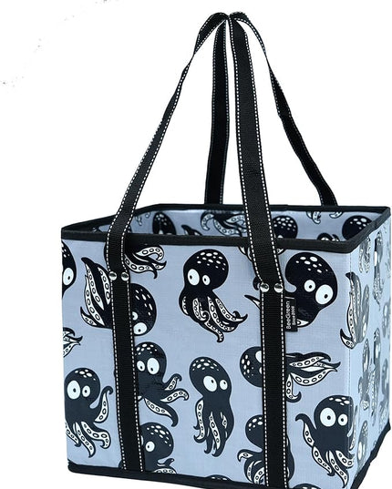 BeeGreen Large Waterproof Reusable Bags Christmas Heavy Duty Shopping Tote for Groceries Pool Gift with Webbing Handles