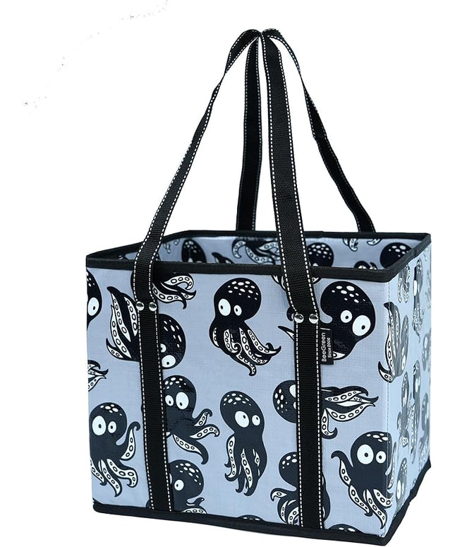 BeeGreen Large Waterproof Reusable Bags Christmas Heavy Duty Shopping Tote for Groceries Pool Gift with Webbing Handles