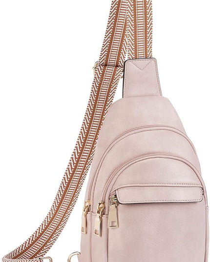 BOSTANTEN Small Sling Bag for Women Leather Crossbody Bags Fanny Pack Chest Bag for Travel