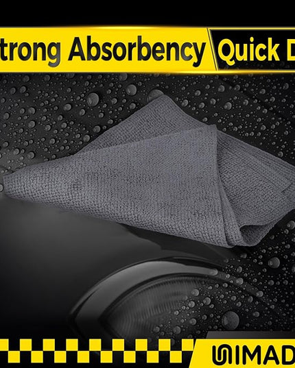 Microfiber Cleaning Cloth, 200 Pack Microfiber Towels for Cars Reusable Shop Rags Bulk Lint Free Cleaning Towels for Car Kitchen Automotive Bar Mechanic Restaurant Garage, 11.5"x 11.5", Grey