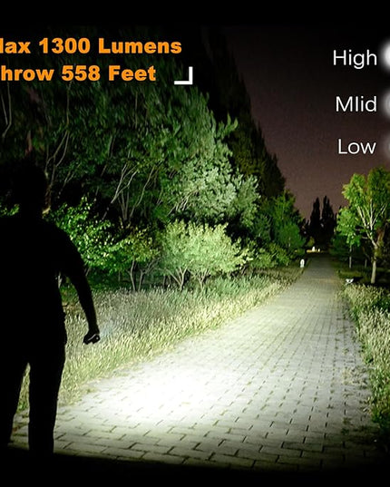 VTIGER T1A Mini Pocket EDC Flashlight with Clip,1300 Lumen Compact AA Rechargeable LED Little Flashlights, Super Bright Tail Switch Small Flash Light with Magnet for Camping,Hiking,Outdoor,Emergency