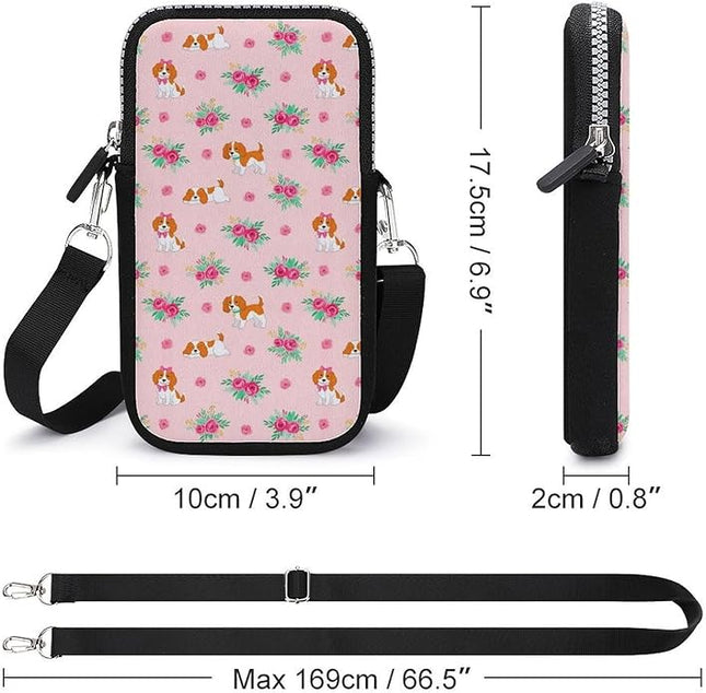 Unisex Small Crossbody Bags, Women Men Portable Adjustable Crossbody Phone Wallet Pouch