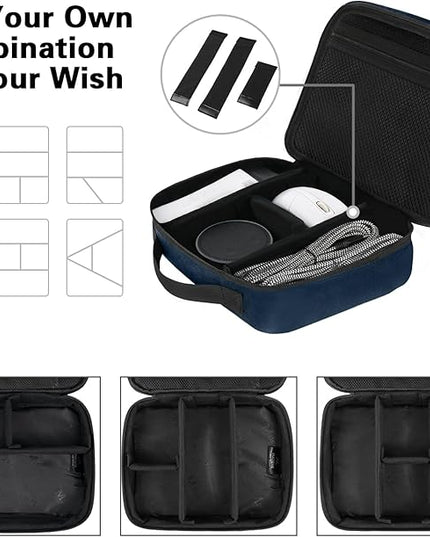 MATEIN Electronics Organizer Travel Case, Water Resistant Portable Travel Cord Organizer for Earphone, Power Bank, and Flash Drive, Universal Carry Case for Cables, Tech Gifts for Men, Navy Blue
