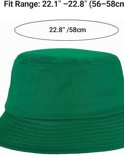 Umeepar Unisex Cotton Packable Bucket Hat Sun Hat Plain Colors for Men Women